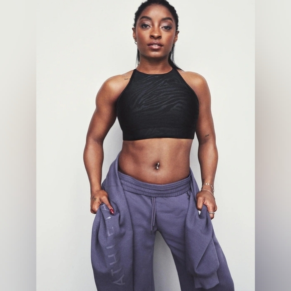 Athleta Other - Athleta Liquid Shine Emboss High Neck Bra